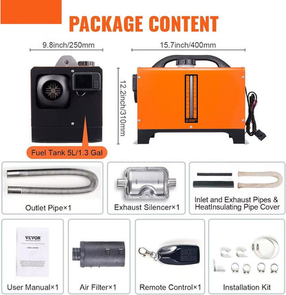💥Last day special price $42.97- 8KW Diesel Heater All in One, Diesel Air Heater with Bluetooth App Control