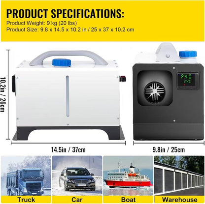 💥Last day special price $42.97- 8KW Diesel Heater All in One, Diesel Air Heater with Bluetooth App Control