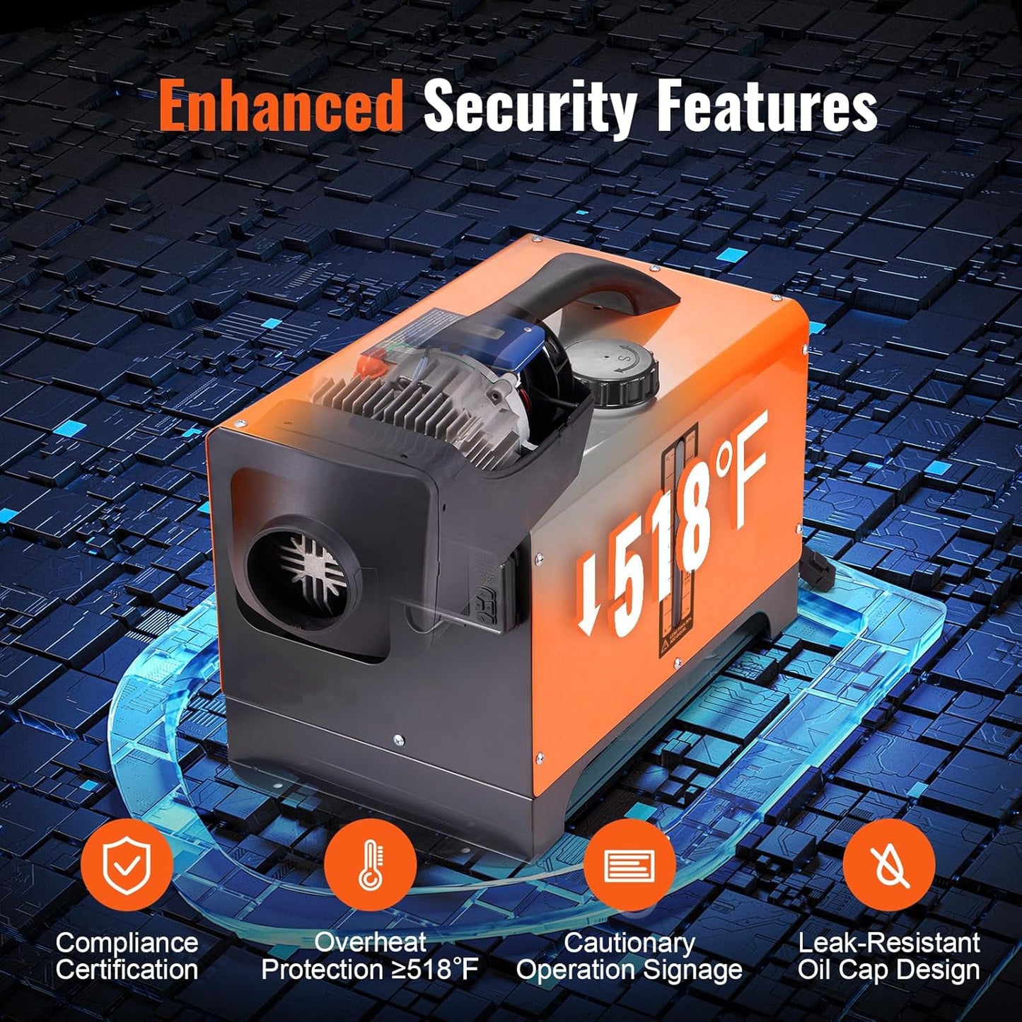 💥Last day special price $42.97- 8KW Diesel Heater All in One, Diesel Air Heater with Bluetooth App Control