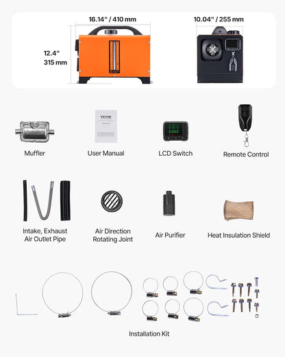 💥Last day special price $42.97- 8KW Diesel Heater All in One, Diesel Air Heater with Bluetooth App Control