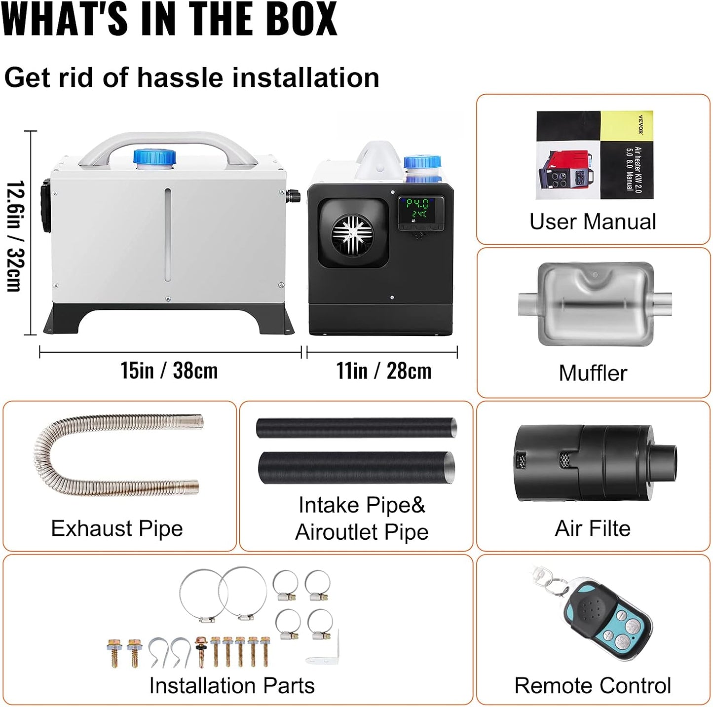 💥Last day special price $42.97- 8KW Diesel Heater All in One, Diesel Air Heater with Bluetooth App Control