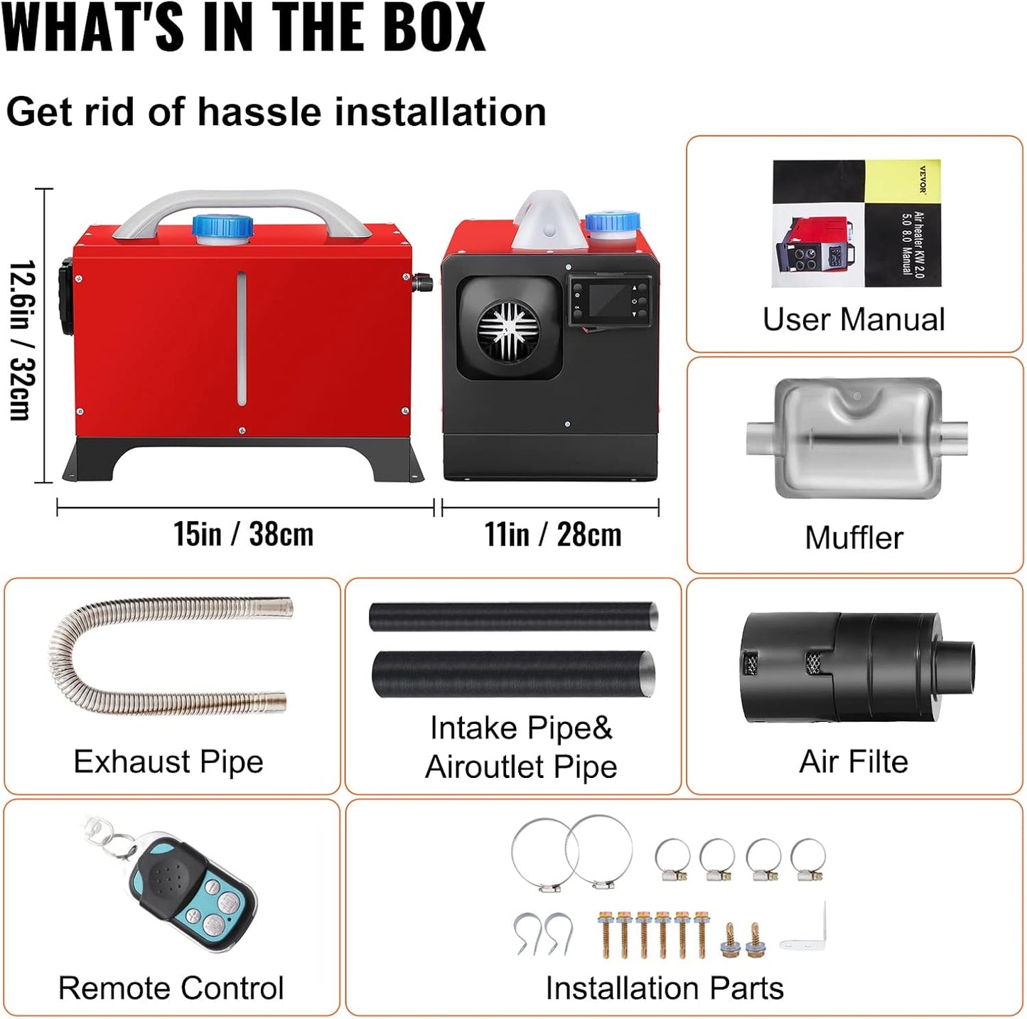 💥Last day special price $42.97- 8KW Diesel Heater All in One, Diesel Air Heater with Bluetooth App Control
