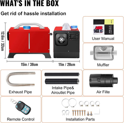 💥Last day special price $42.97- 8KW Diesel Heater All in One, Diesel Air Heater with Bluetooth App Control