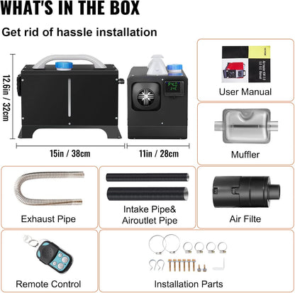 💥Last day special price $42.97- 8KW Diesel Heater All in One, Diesel Air Heater with Bluetooth App Control